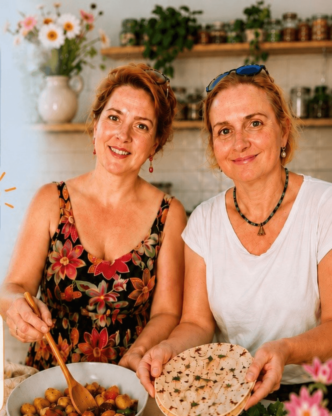 Inhoff Rita és Hacsavecz Betti a közös főzésből — zöldségekkel és wrap-pal